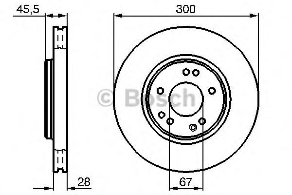 0986478526 Bosch disco do freio dianteiro