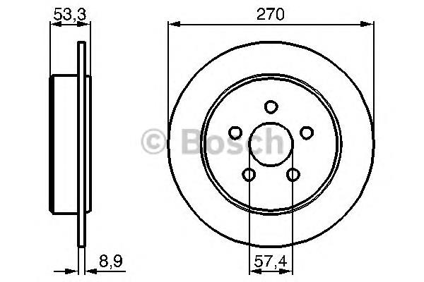 0986478514 Bosch disco do freio traseiro