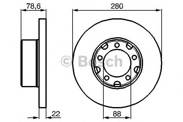 0986478529 Bosch disco do freio dianteiro