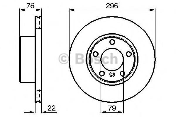 0 986 478 848 Bosch disco do freio dianteiro