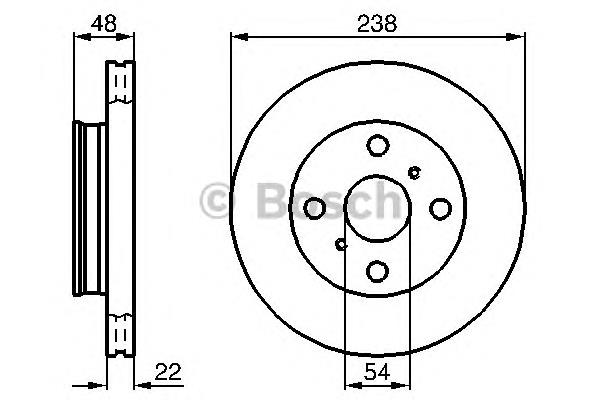 Передние тормозные диски 0986478857 Bosch