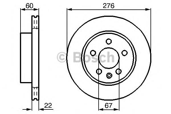 0986478861 Bosch disco do freio dianteiro