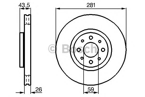 0986478855 Bosch disco do freio dianteiro