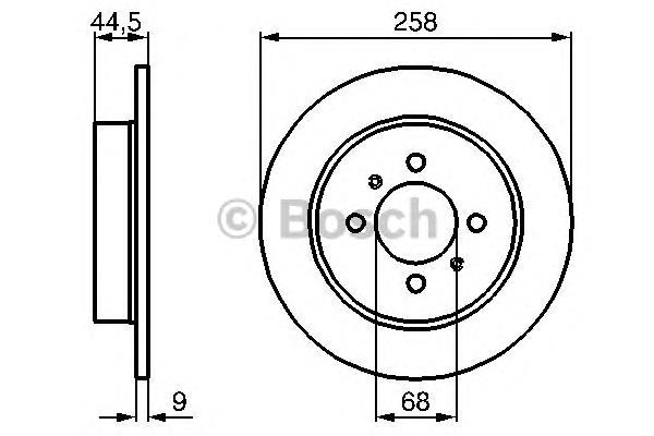 0986478836 Bosch disco do freio traseiro