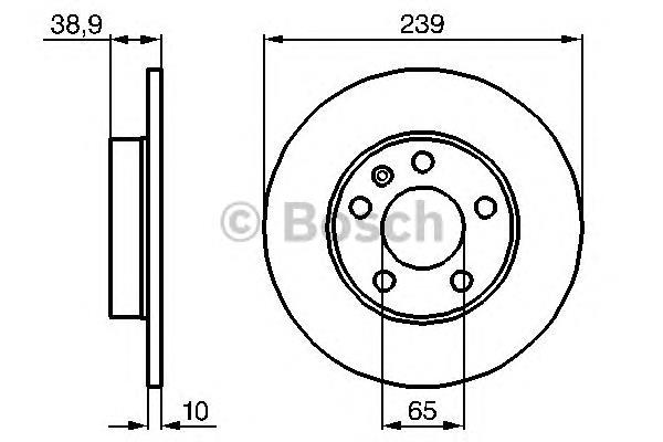 0 986 478 894 Bosch disco do freio traseiro