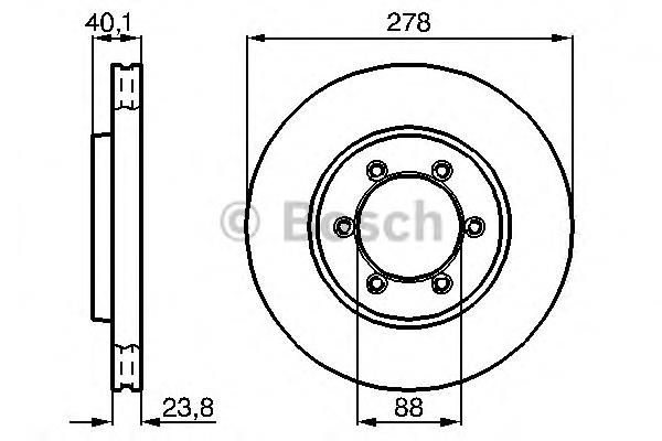 0986478967 Bosch disco do freio dianteiro