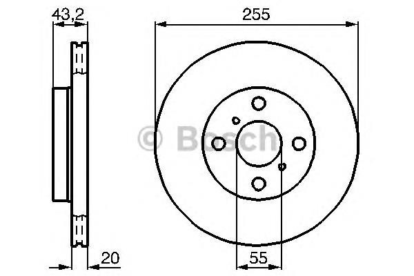 0986478969 Bosch disco do freio dianteiro