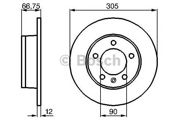 0986478970 Bosch disco do freio traseiro