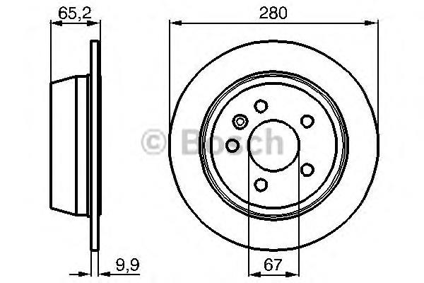 0986478873 Bosch disco do freio traseiro