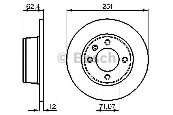 Тормозные диски 0986478879 Bosch