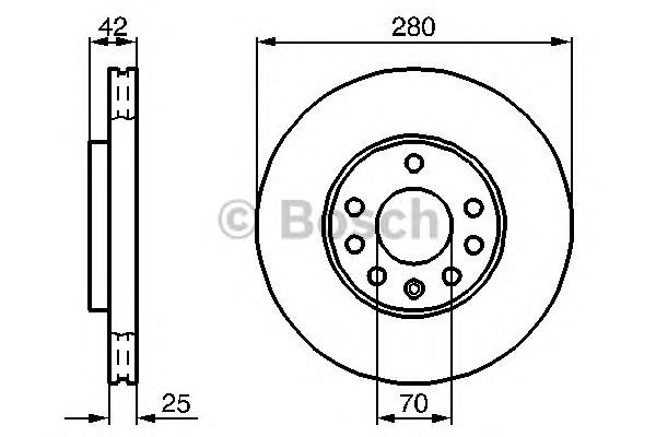 0 986 478 883 Bosch disco do freio dianteiro