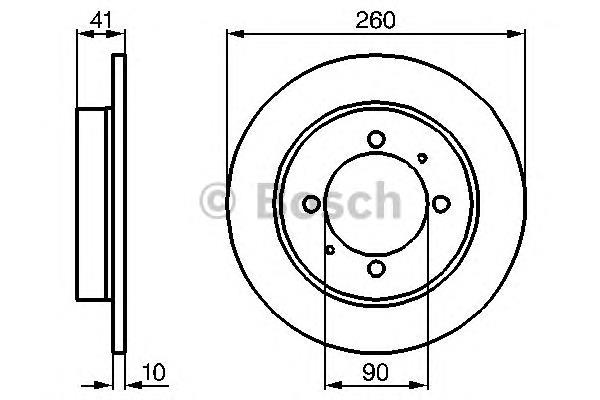 0986478716 Bosch disco do freio traseiro