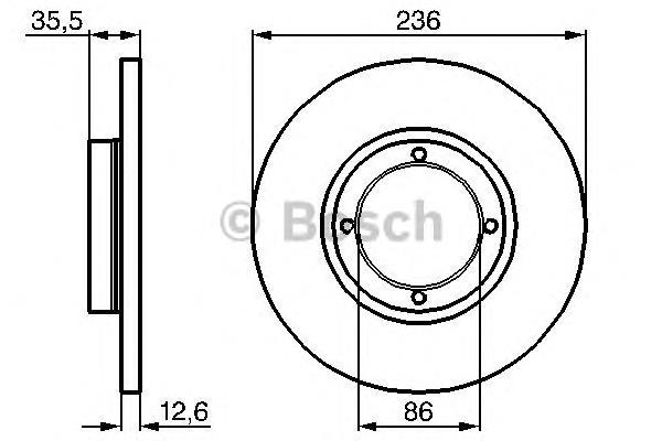 0986478712 Bosch disco do freio dianteiro