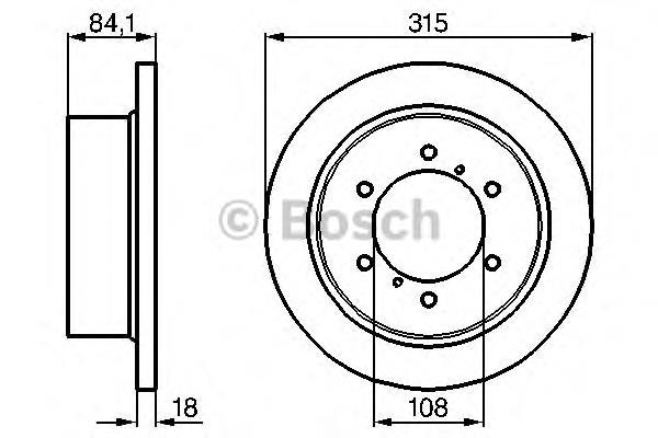 0986478713 Bosch disco do freio traseiro