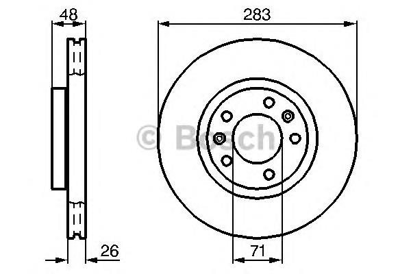 0986478732 Bosch Диск тормозной передний
