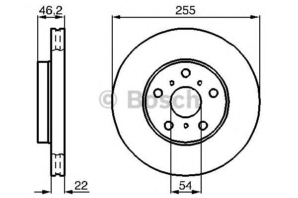 0 986 478 725 Bosch disco do freio dianteiro