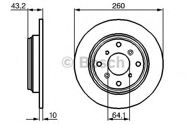 0986478680 Bosch disco do freio traseiro