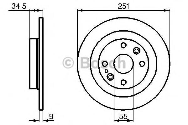 0986478701 Bosch disco do freio traseiro