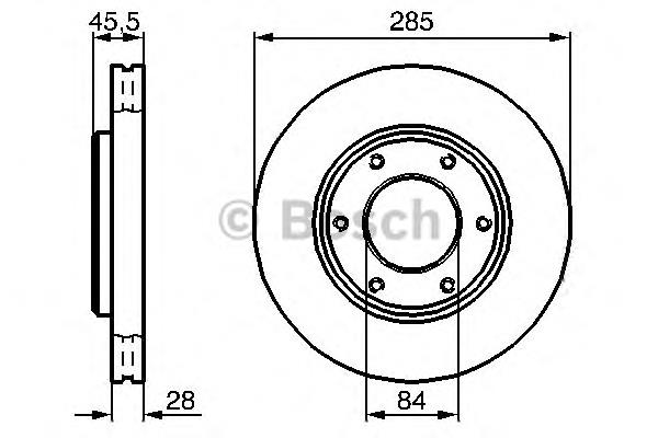 0986478693 Bosch disco do freio dianteiro