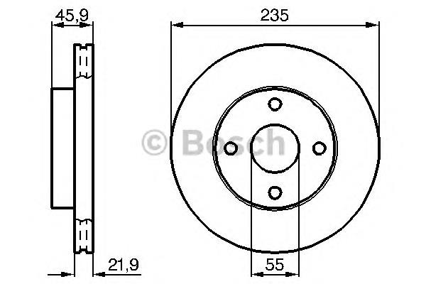0986478787 Bosch Диск тормозной передний