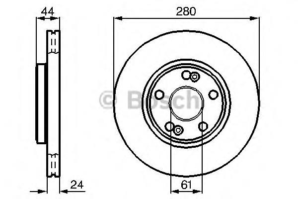 Передние тормозные диски 0986478797 Bosch