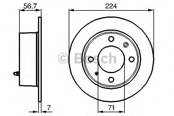 0986478749 Bosch disco do freio traseiro