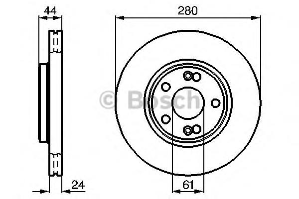 0 986 478 734 Bosch disco do freio dianteiro