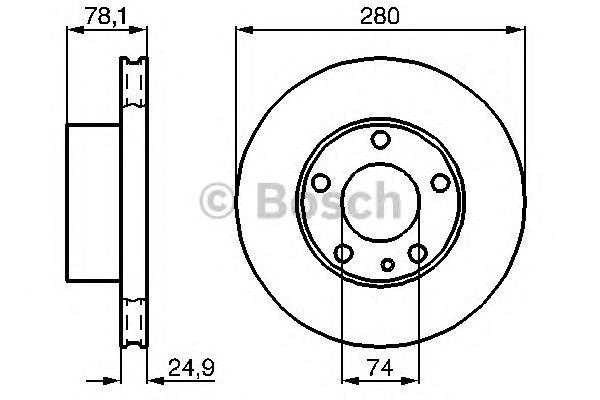 0986478049 Bosch disco do freio dianteiro