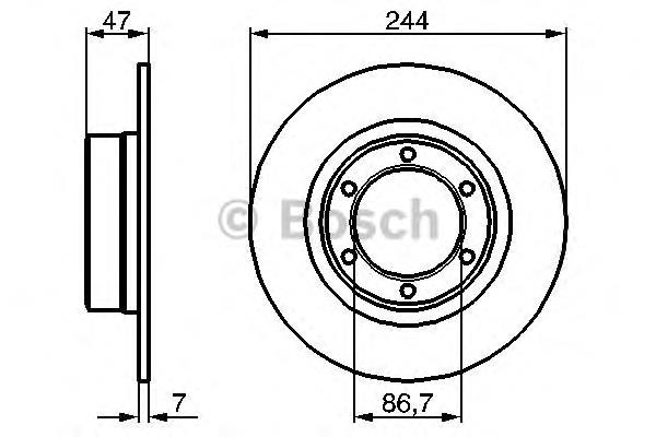 0986478050 Bosch disco do freio dianteiro