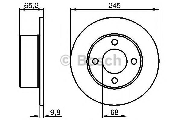 0986478073 Bosch disco do freio traseiro