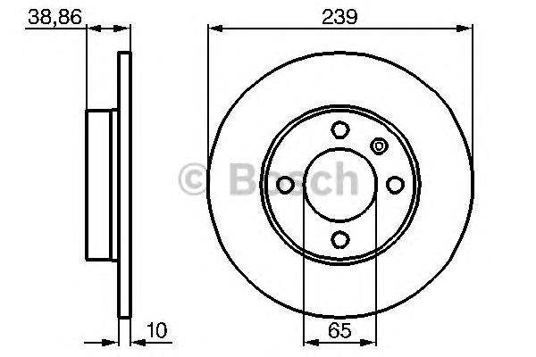 0986478010 Bosch disco do freio dianteiro