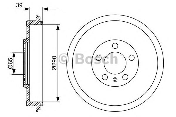 0986477152 Bosch tambor do freio traseiro