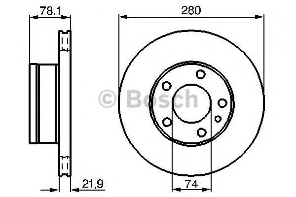 Тормоз дисковый передний Bosch 0986478041 цена, от 38.02 USD