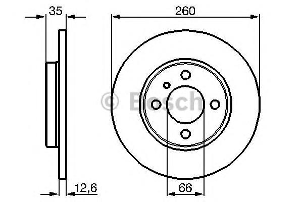 0986478029 Bosch disco do freio dianteiro