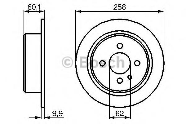 0 986 478 034 Bosch disco do freio traseiro