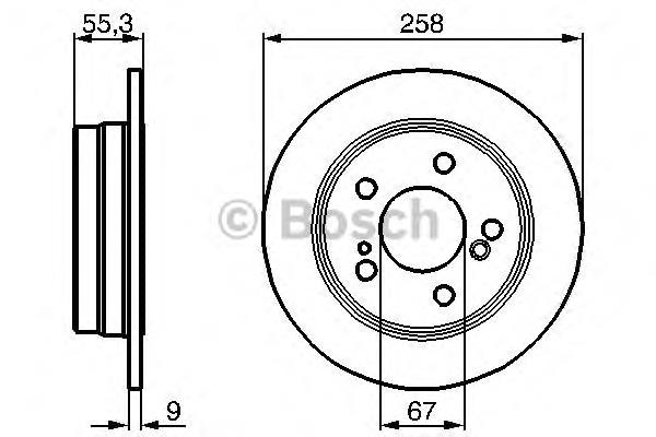 0986478188 Bosch disco do freio traseiro