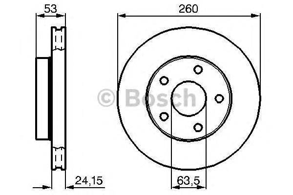 0986478195 Bosch disco do freio dianteiro