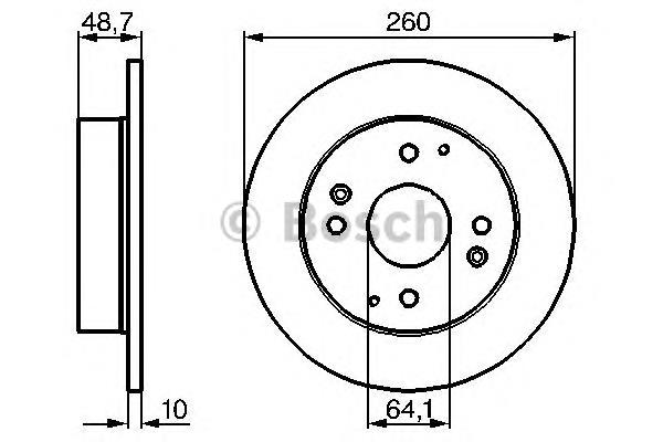 0986478172 Bosch disco do freio traseiro