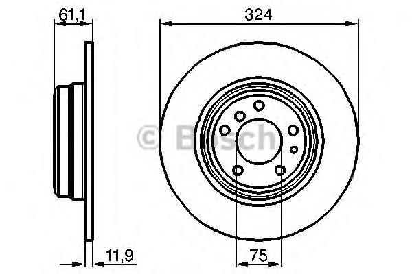 0 986 478 095 Bosch disco do freio traseiro