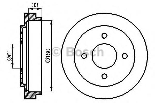 0986477069 Bosch tambor do freio traseiro