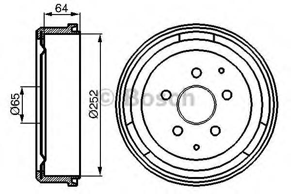 Задний барабан Bosch 0986477033