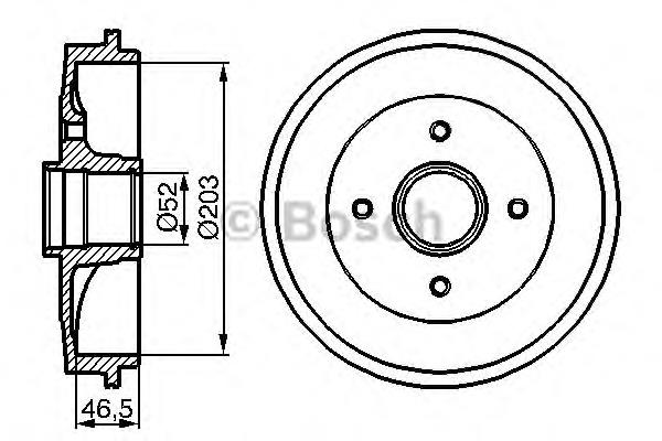 0 986 477 124 Bosch tambor do freio traseiro