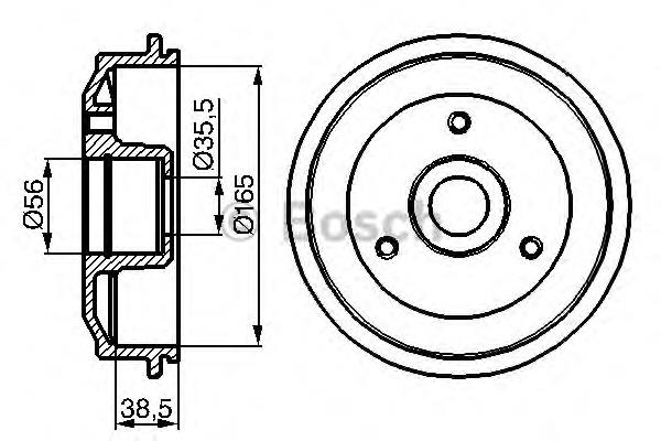 0 986 477 118 Bosch tambor do freio traseiro