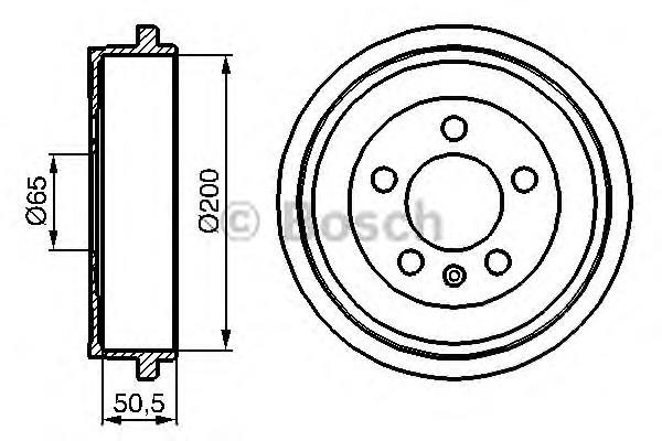 0986477133 Bosch tambor do freio traseiro