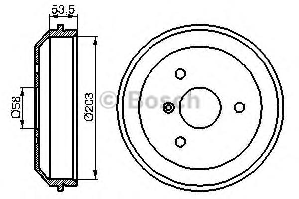 Купить 0986477103 Bosch Тормозной барабан