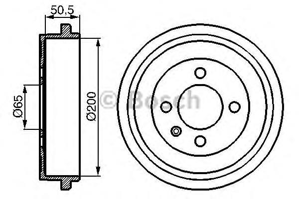 0 986 477 106 Bosch tambor do freio traseiro