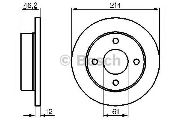 0986478389 Bosch disco do freio dianteiro