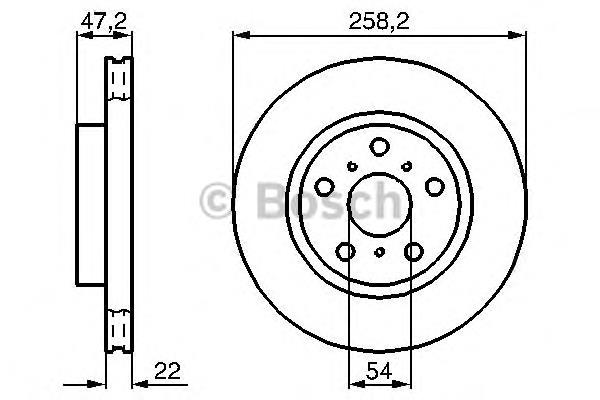 0986478396 Bosch disco do freio dianteiro