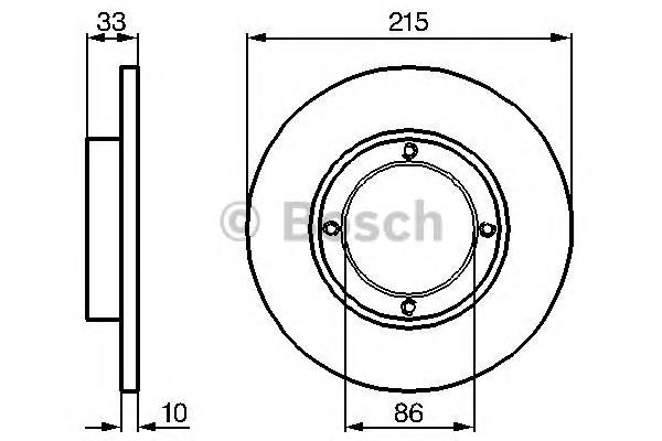 0986478376 Bosch disco do freio dianteiro