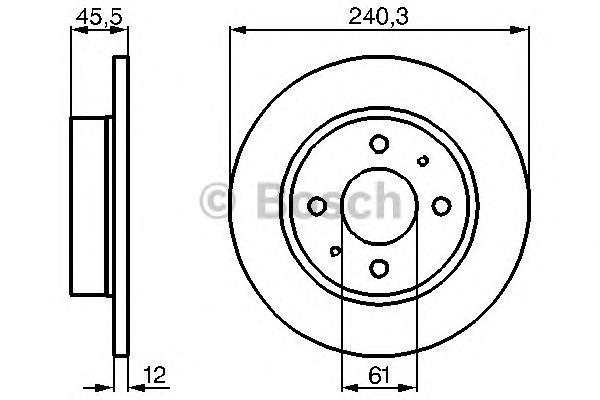 0986478368 Bosch disco do freio dianteiro